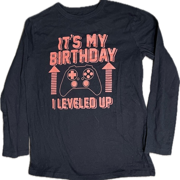 The children’s place gamer birthday l/s tee size large 10/12 twins? 2 available - Picture 3 of 3